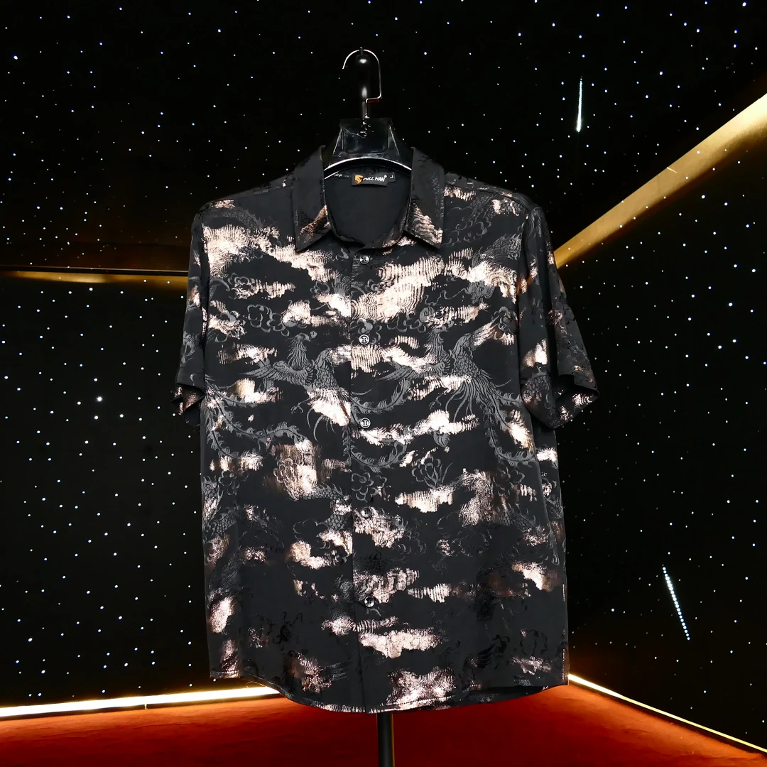 【设计】云顶天宫  典藏系列  顶奢男士衬衫短袖衬衫