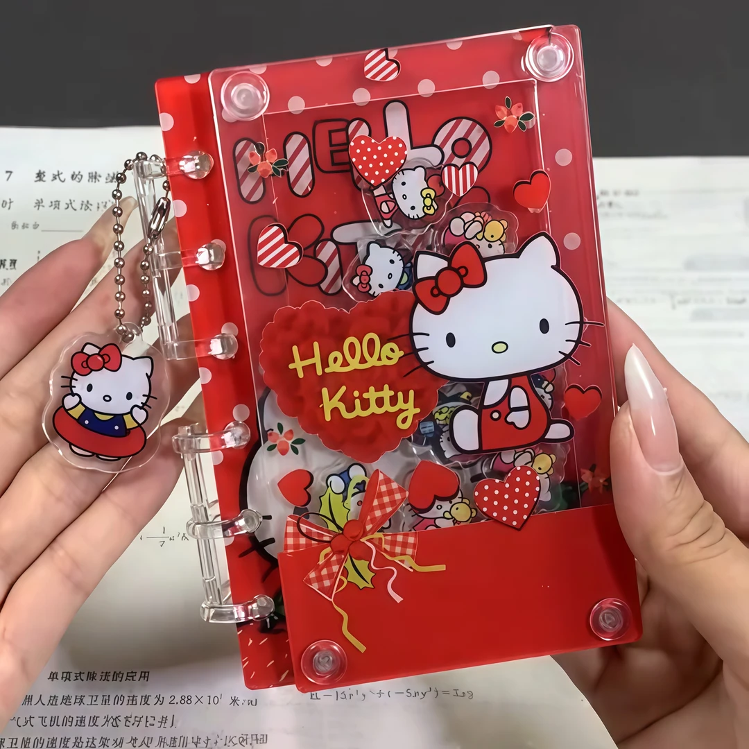 kitty摇摇乐笔记本手账本diy活页可拆卸少女心学生A7摇摇本亚克力