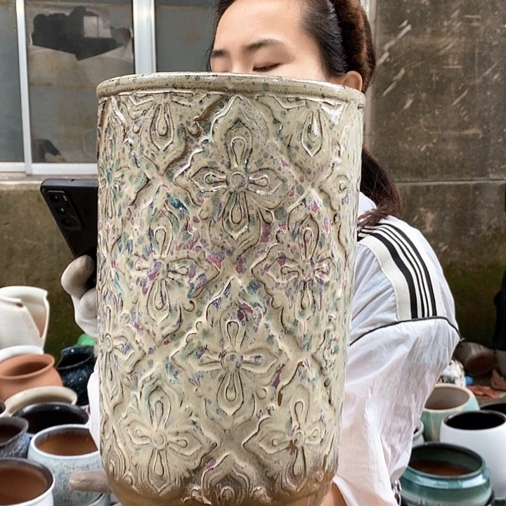 紫砂花盆正品口20高31