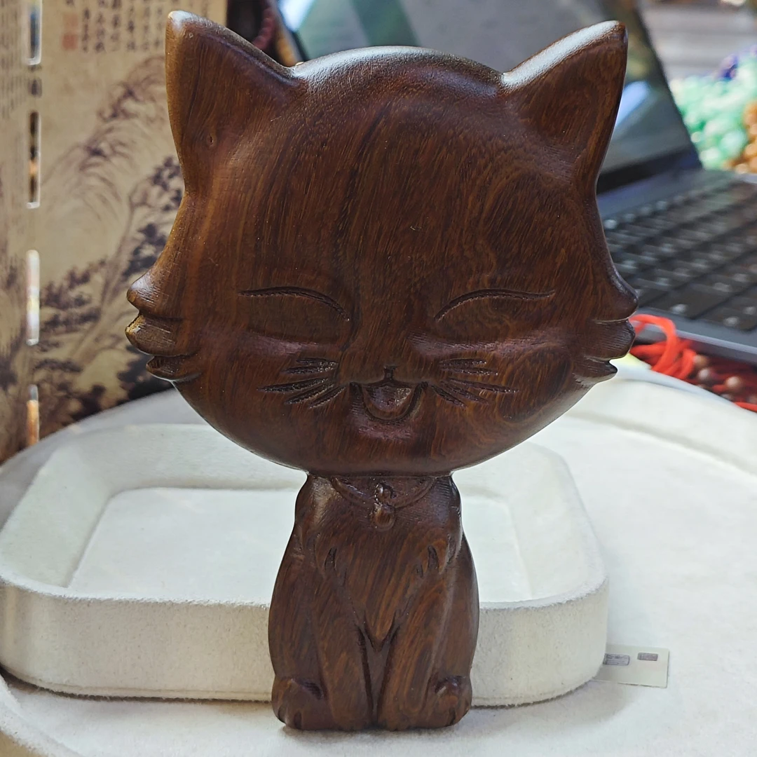 可爱猫猫木质气垫梳随机发F466 hn