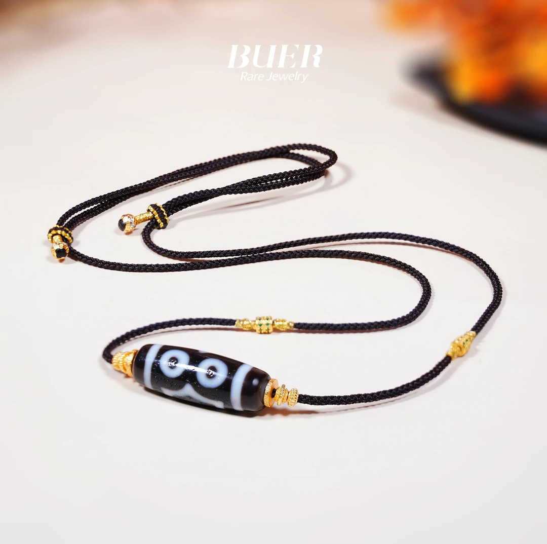 【不二】黑白三眼珠珠DIY项链 (多样性发)