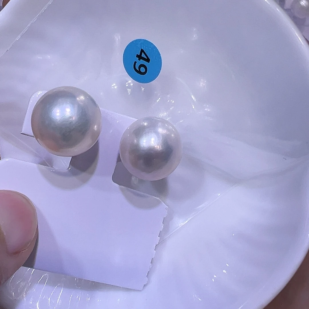 淡水珍珠耳饰银S925镶嵌