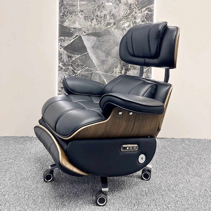 伊姆斯电动躺椅带头枕人体工学智能老板椅家用按摩通风加热座椅