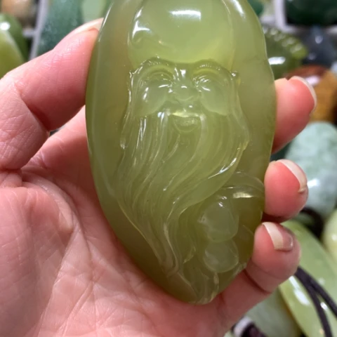 蛇纹石玉未镶嵌手把件