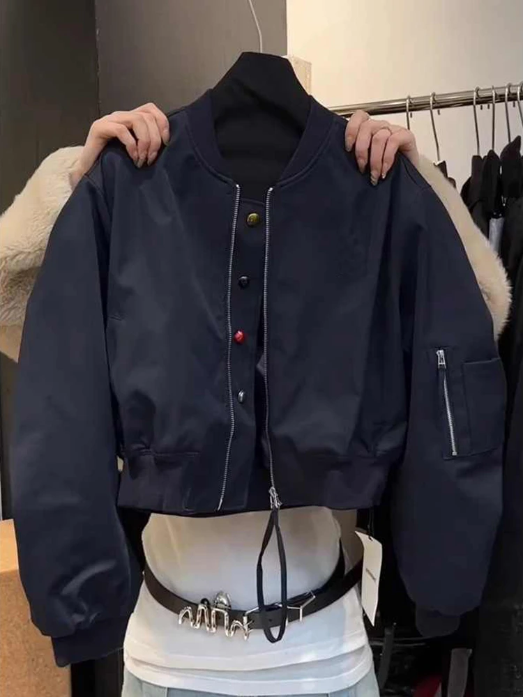 黑色短款棒球服外套女春季2025新款高级感独特超好看休闲夹克上衣