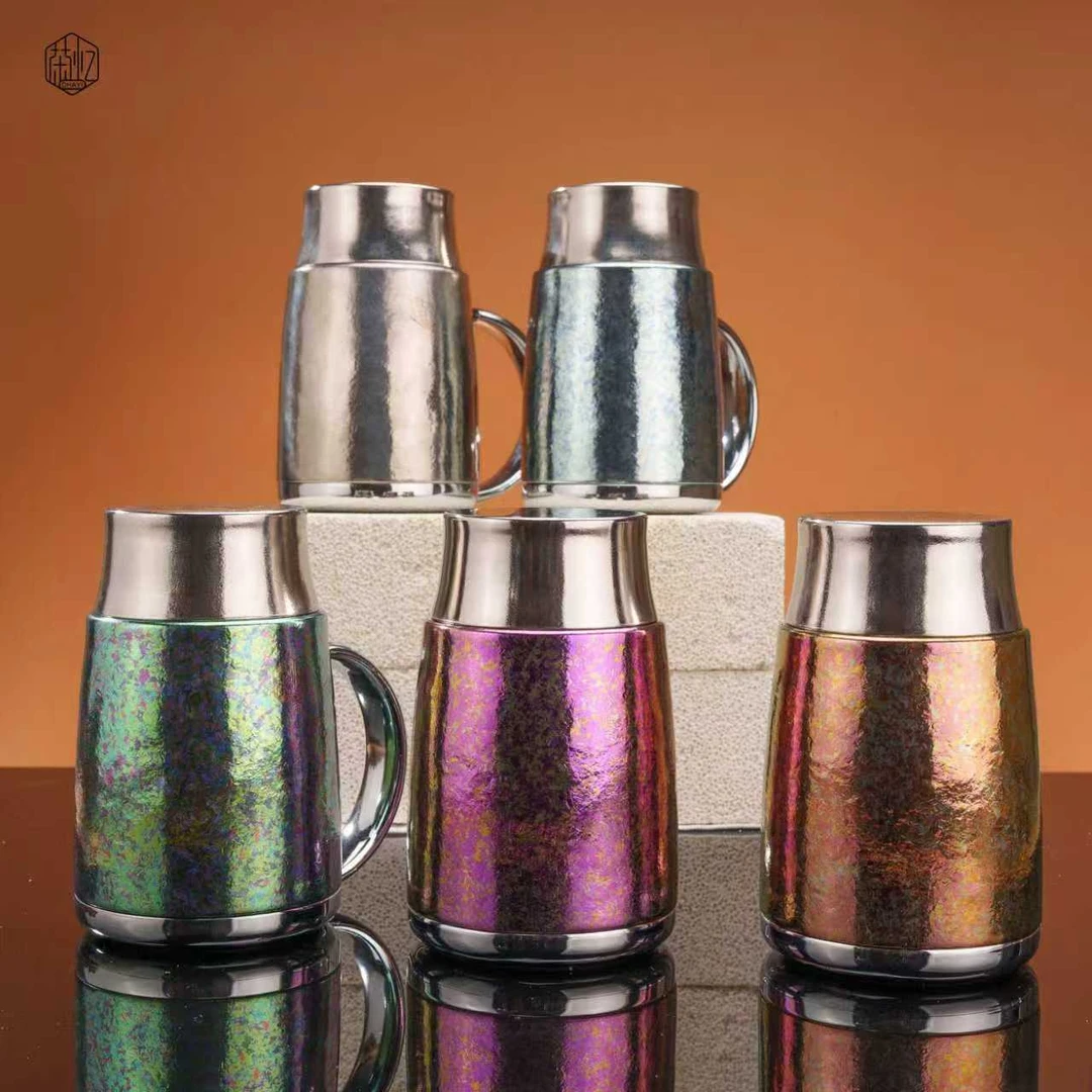 茶忆CHAYI银狐纯钛泡茶杯高端办公杯420m