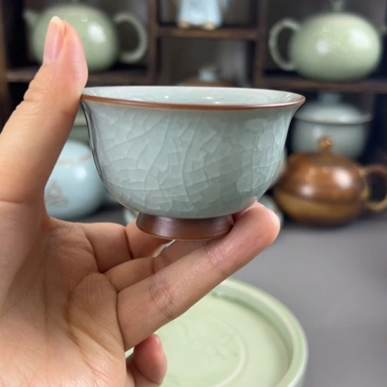 瓷片不带礼盒，冰裂纹，不带礼盒