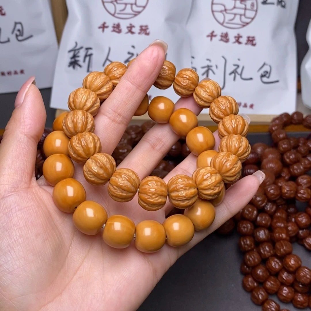 ℡***戏猴头核桃手串老型 京八棱