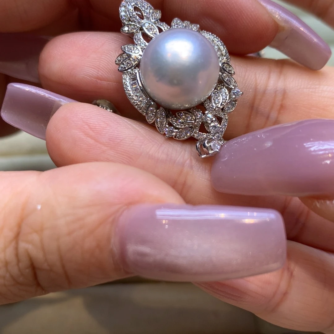 颈饰银S925镶嵌海水珍珠