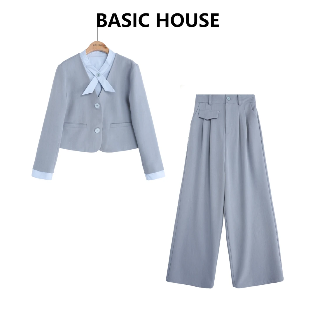 Basic House百家好A秋季新款休闲修身显瘦西装套装B1335B5U692