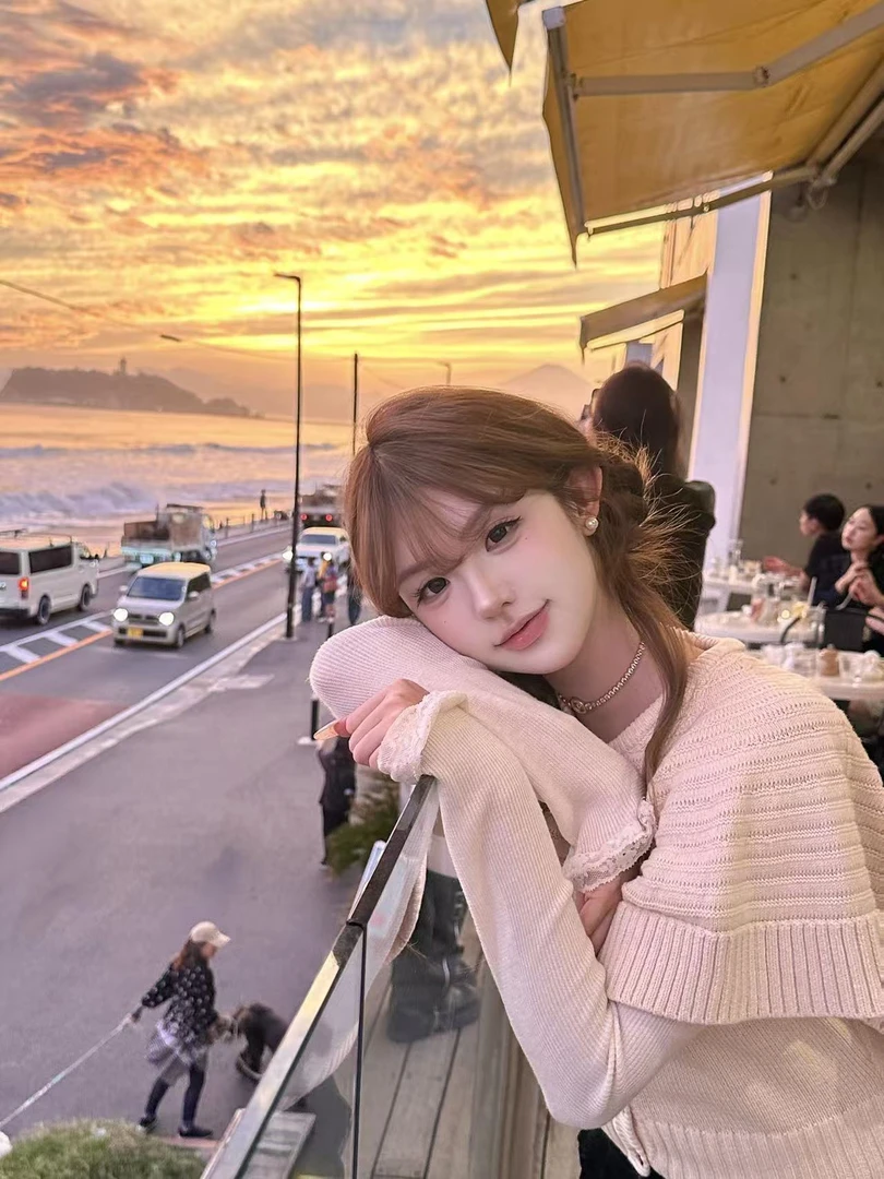 韩系独特别致假两件针织开衫女秋季2025新款超好看上衣百搭短裤