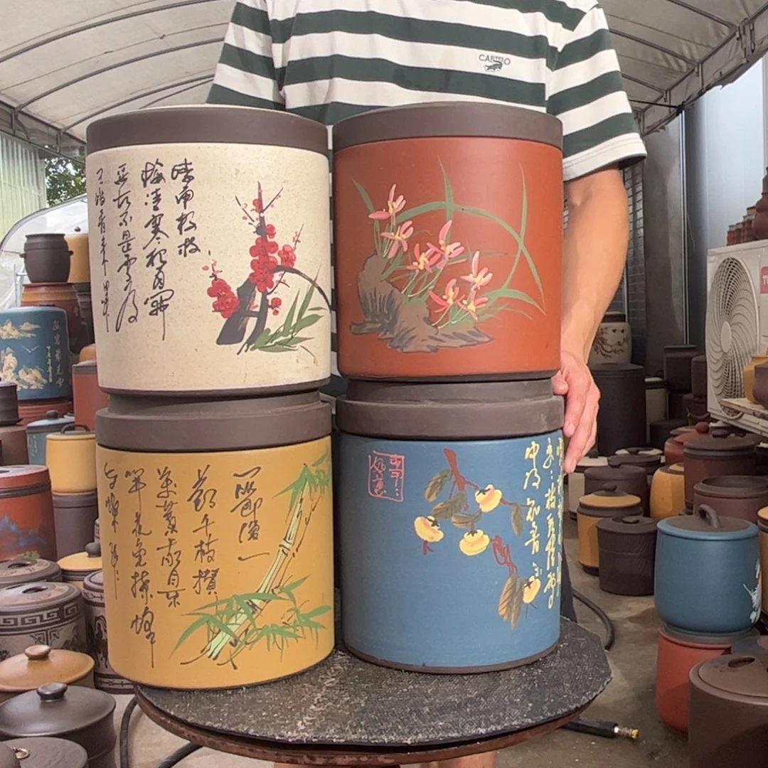 紫砂茶叶罐春夏秋冬