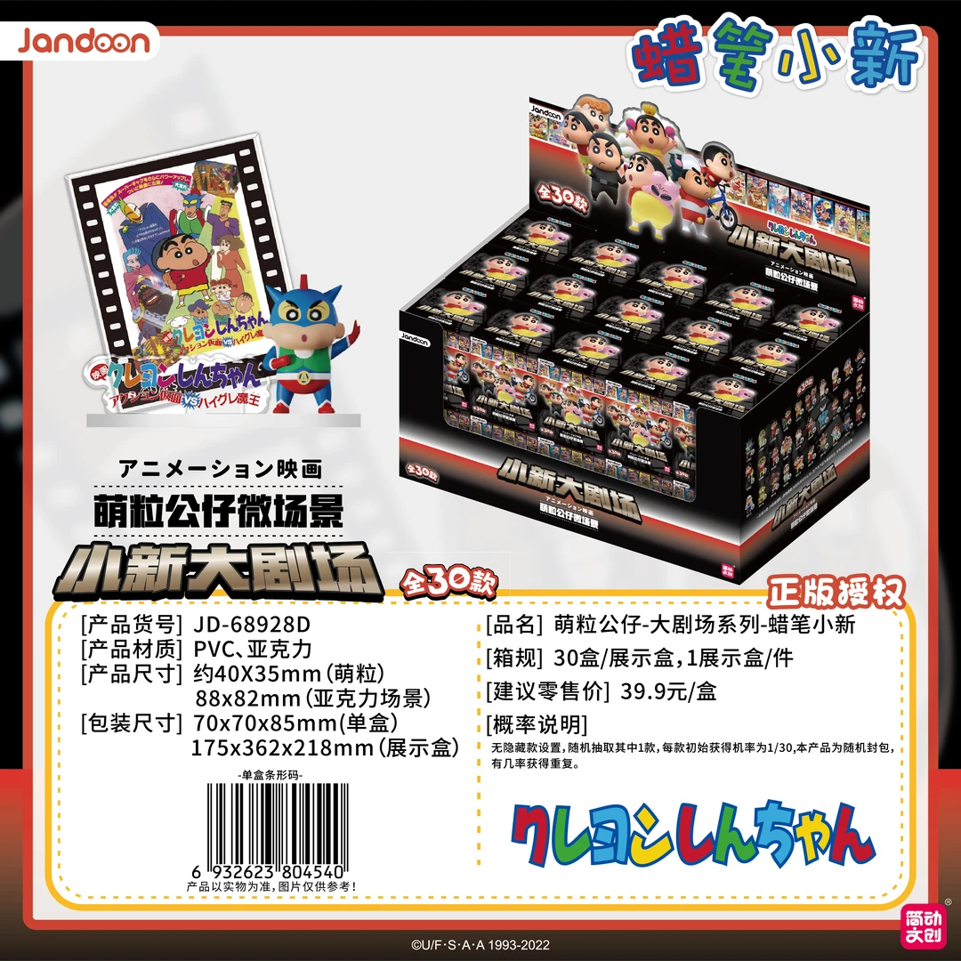 【玩法合集】简动文创正版萌粒公仔搞怪系列蜡笔小新盲盒【默认代拆】