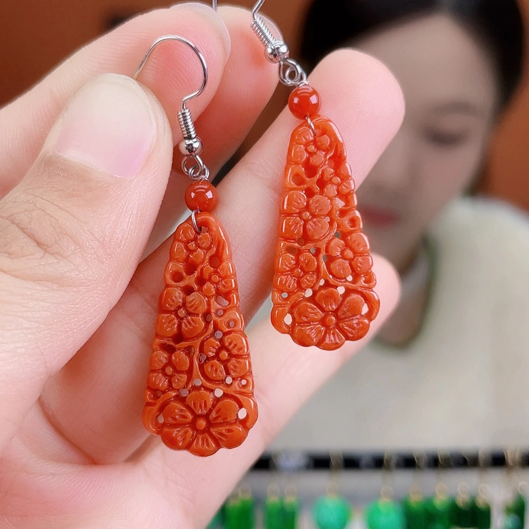 翡翠未镶嵌耳饰饰品