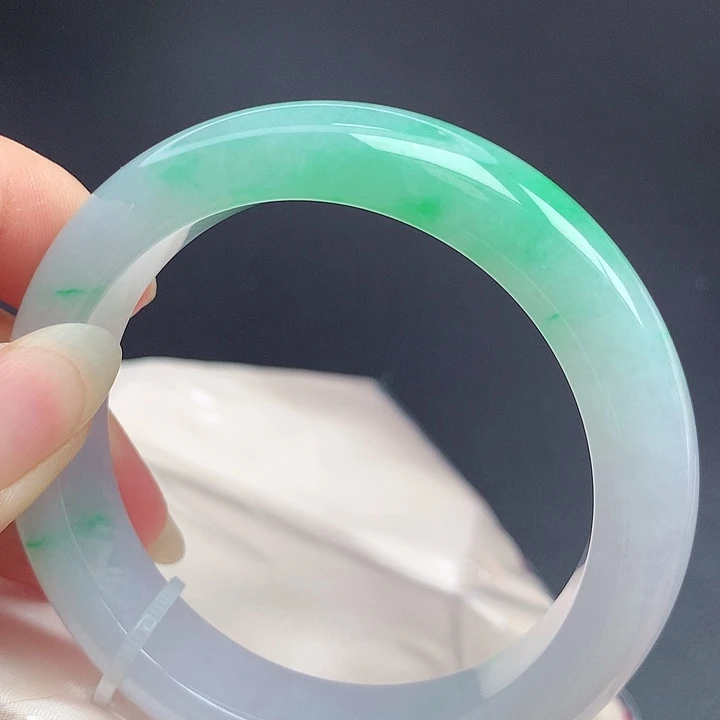 翡翠未镶嵌手镯55.5圈口