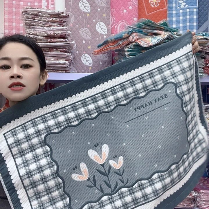 棉灰色三朵花纯棉