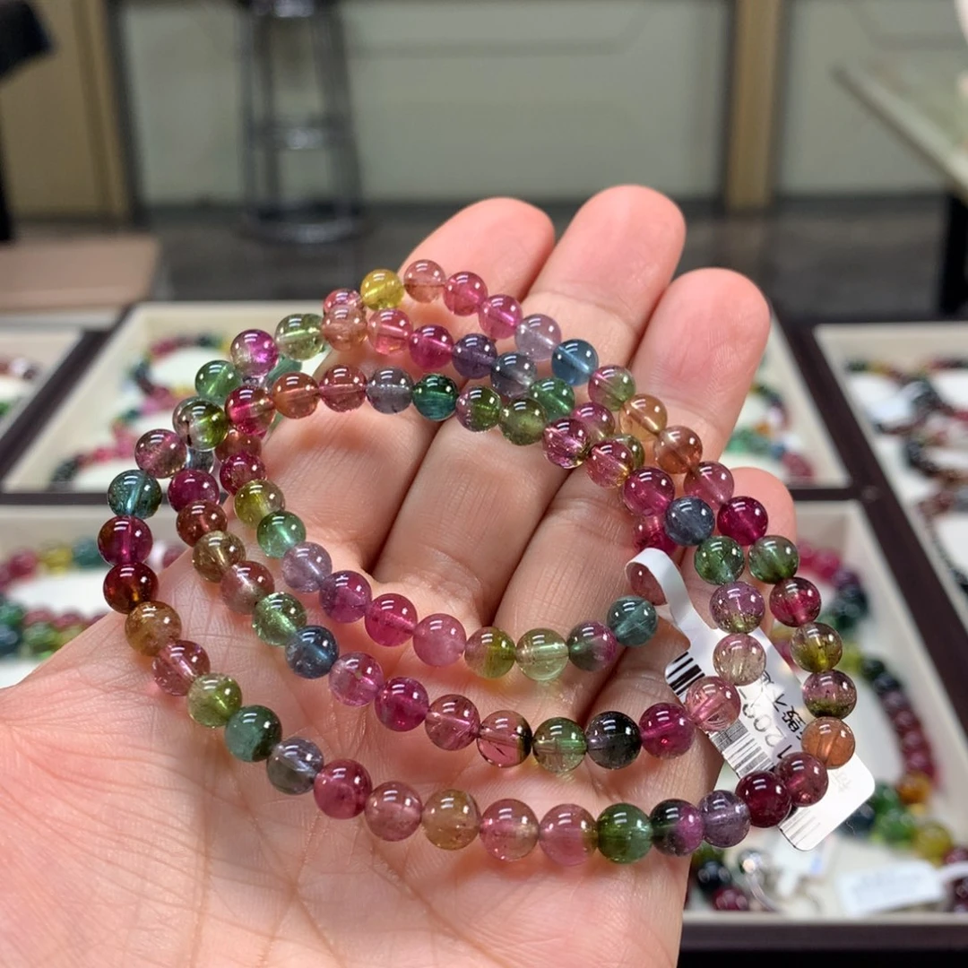 碧玺未镶嵌手链6左右