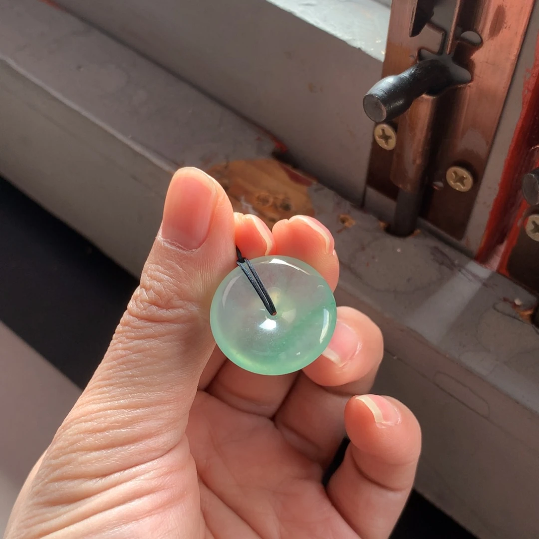 翡翠颈饰未镶嵌天然缅甸翡翠吊坠22.7-5.8