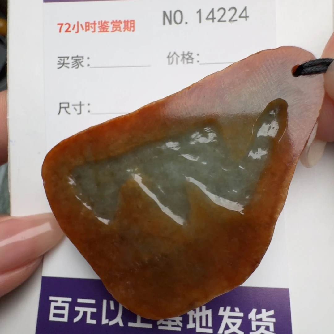 翡翠颈饰未镶嵌原石14224