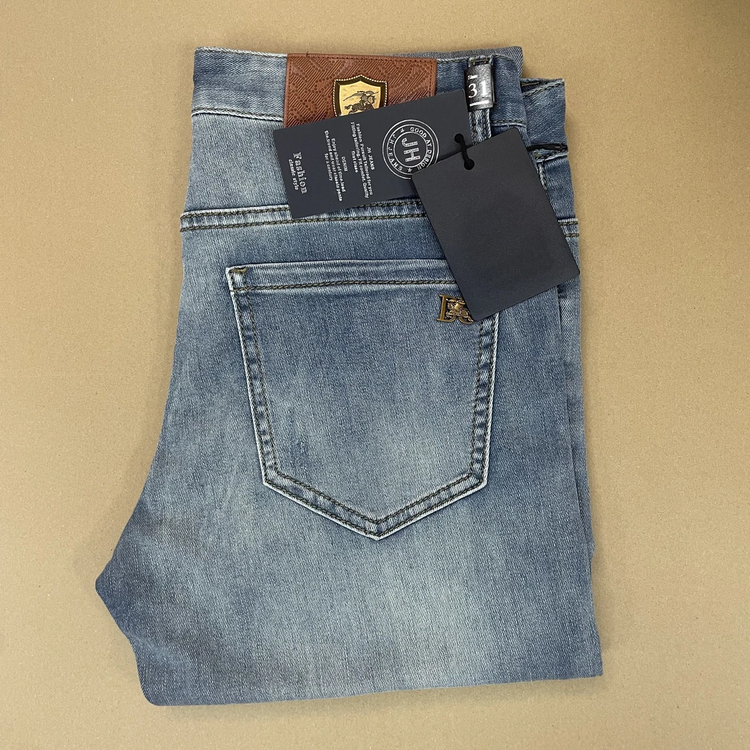 【阿江专属】T家战轻奢夏季薄款男士欧版修身小直筒时尚百搭牛仔裤