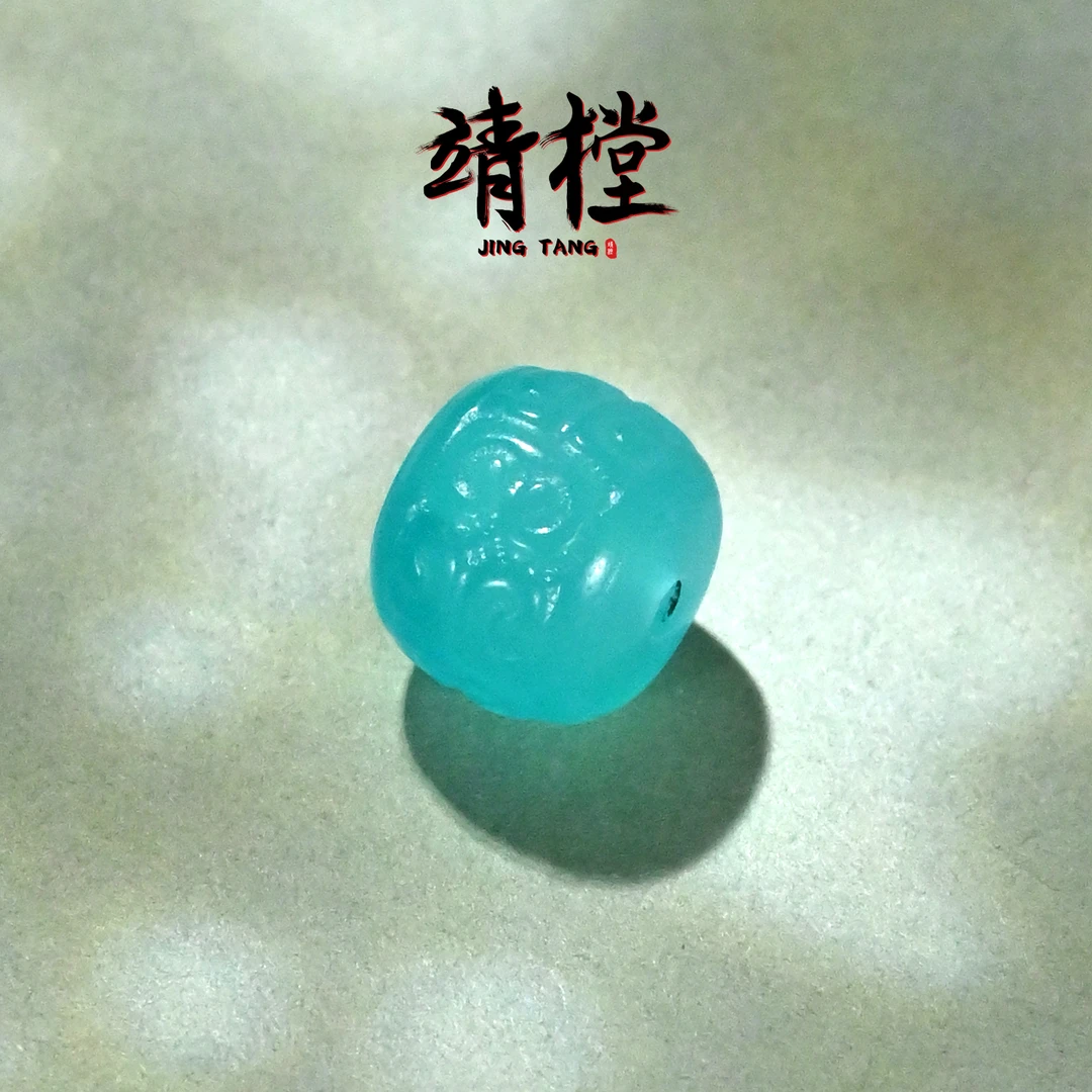 8/10MM天河石雕刻回纹老型桶珠文玩手串手持配饰配珠腰珠单珠散珠