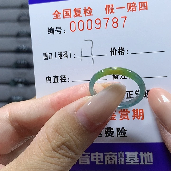未镶嵌戒圈翡翠9787