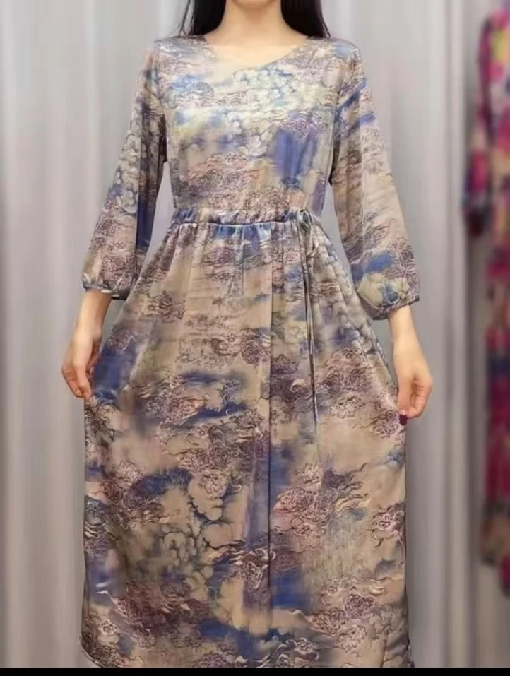 （众衣）祥云高定款连衣裙气质显瘦