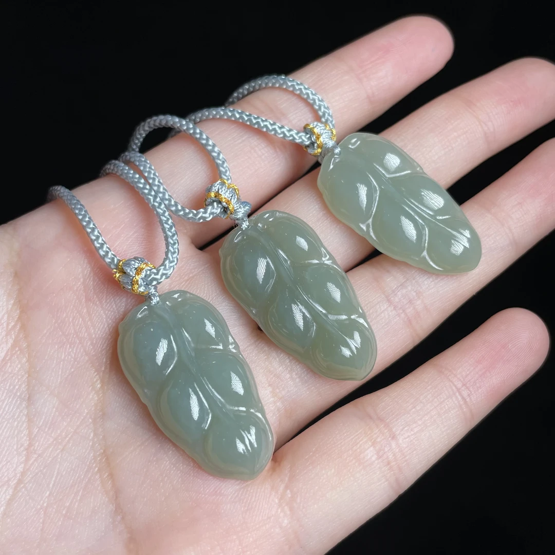 【玉总专属】和田玉且末蓝叶子吊坠多样性发一件#B040156