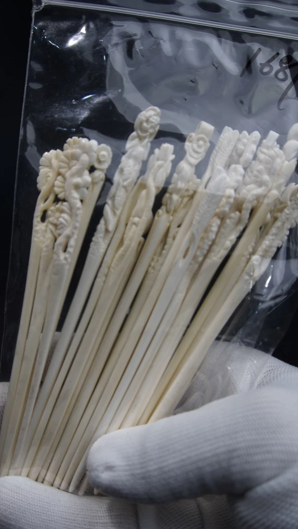 猛犸牙雕纯手工发簪