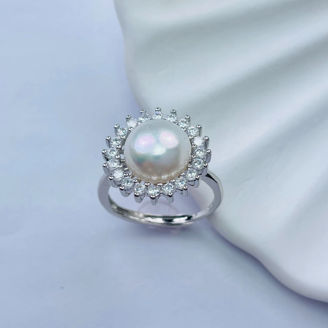 751 / 淡水珍珠戒指  冷白皮 10-11mm  活口可调节 自留送人