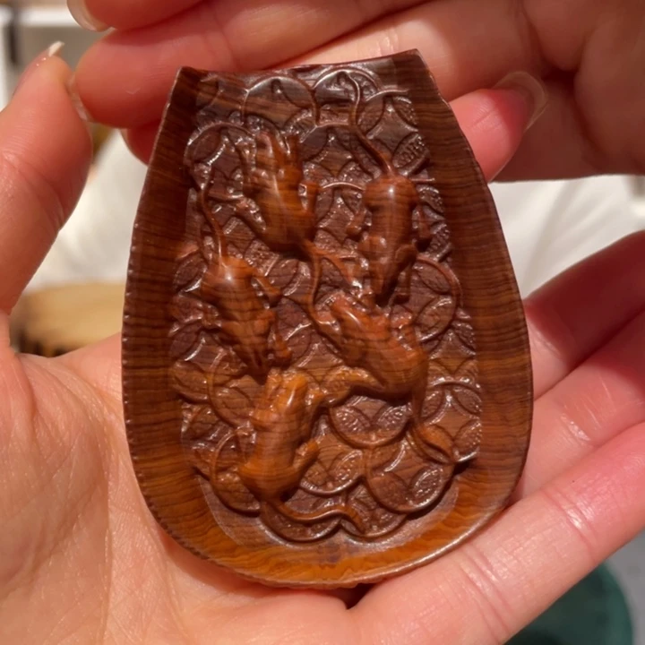 柏木（崖柏）簸箕手把件