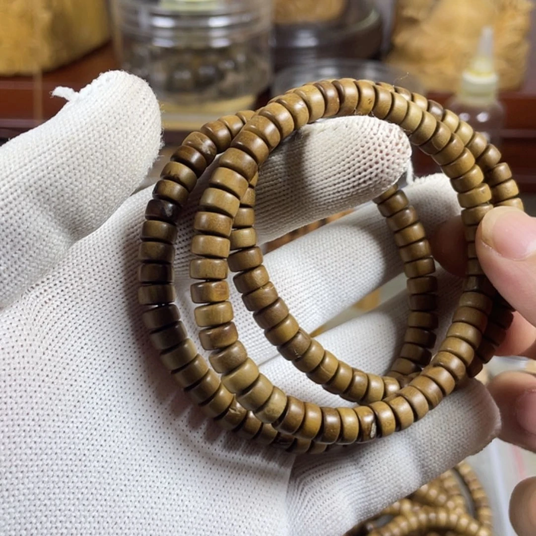 檀香木4/7.8精工药片珠，印度老山檀香