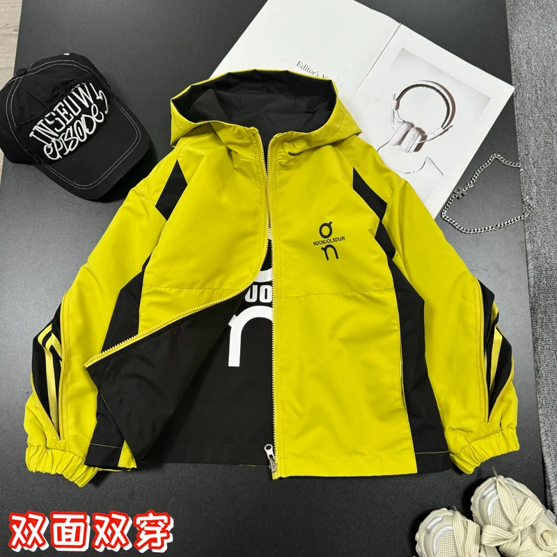 男童秋季双面穿时髦上衣新款中大童春秋休闲宽松外套MT68076-TY