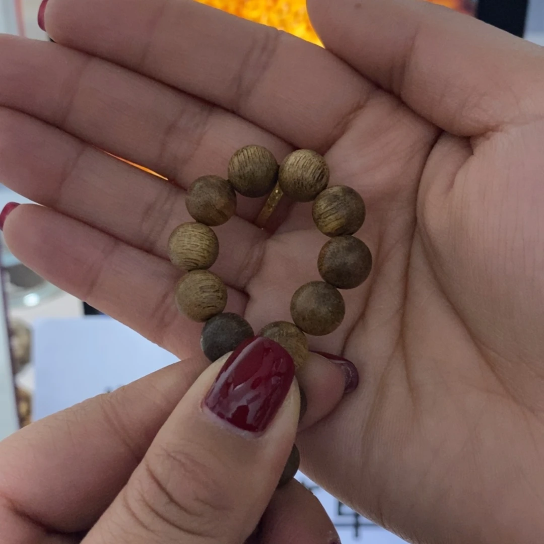 沉香手串火*哥贡布 09单 10颗 随机发货 补珠