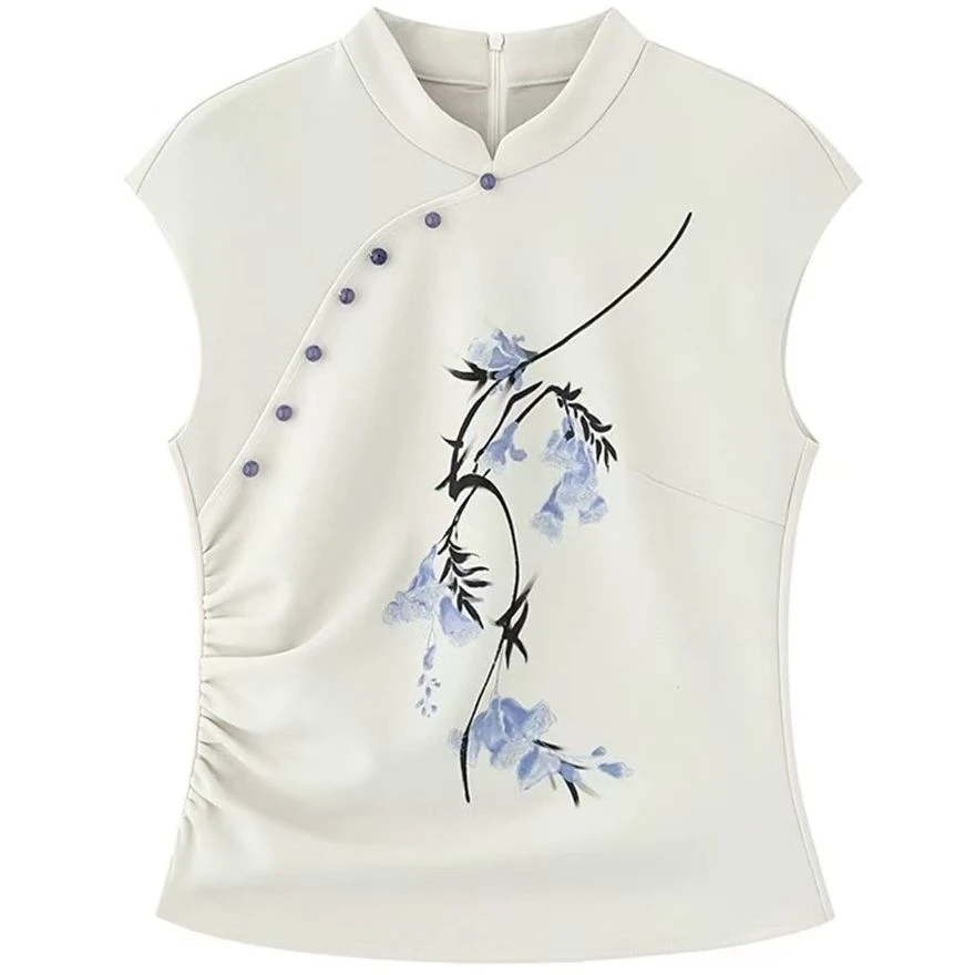 【婉婉定制】【紫萱花】上衣CDW5SY6641A气质时尚女士夏季复古中式