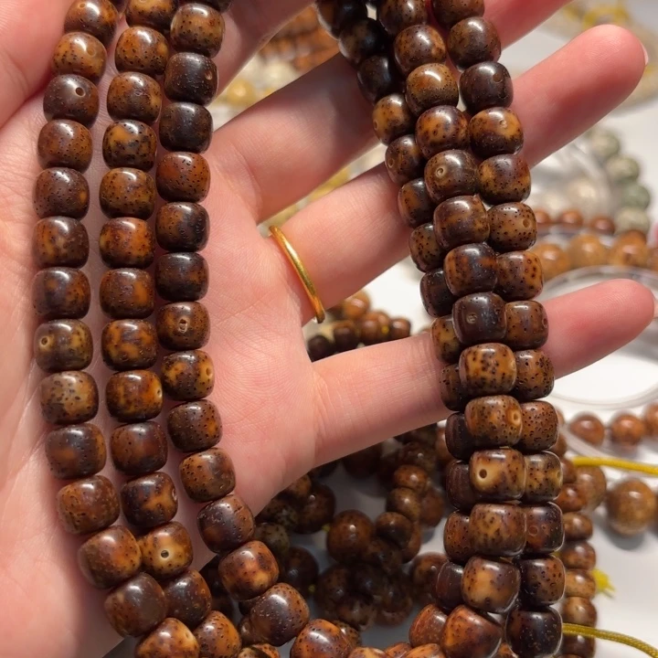 一***念吊坠星月菩提9*8黑金老型脖挂陈籽