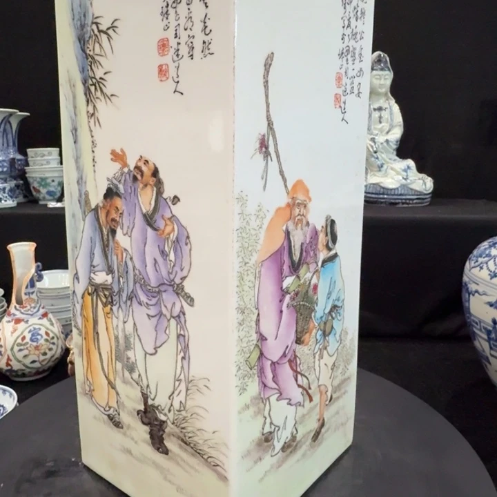 海***跃茶盏陶瓷艺术品青花摆件