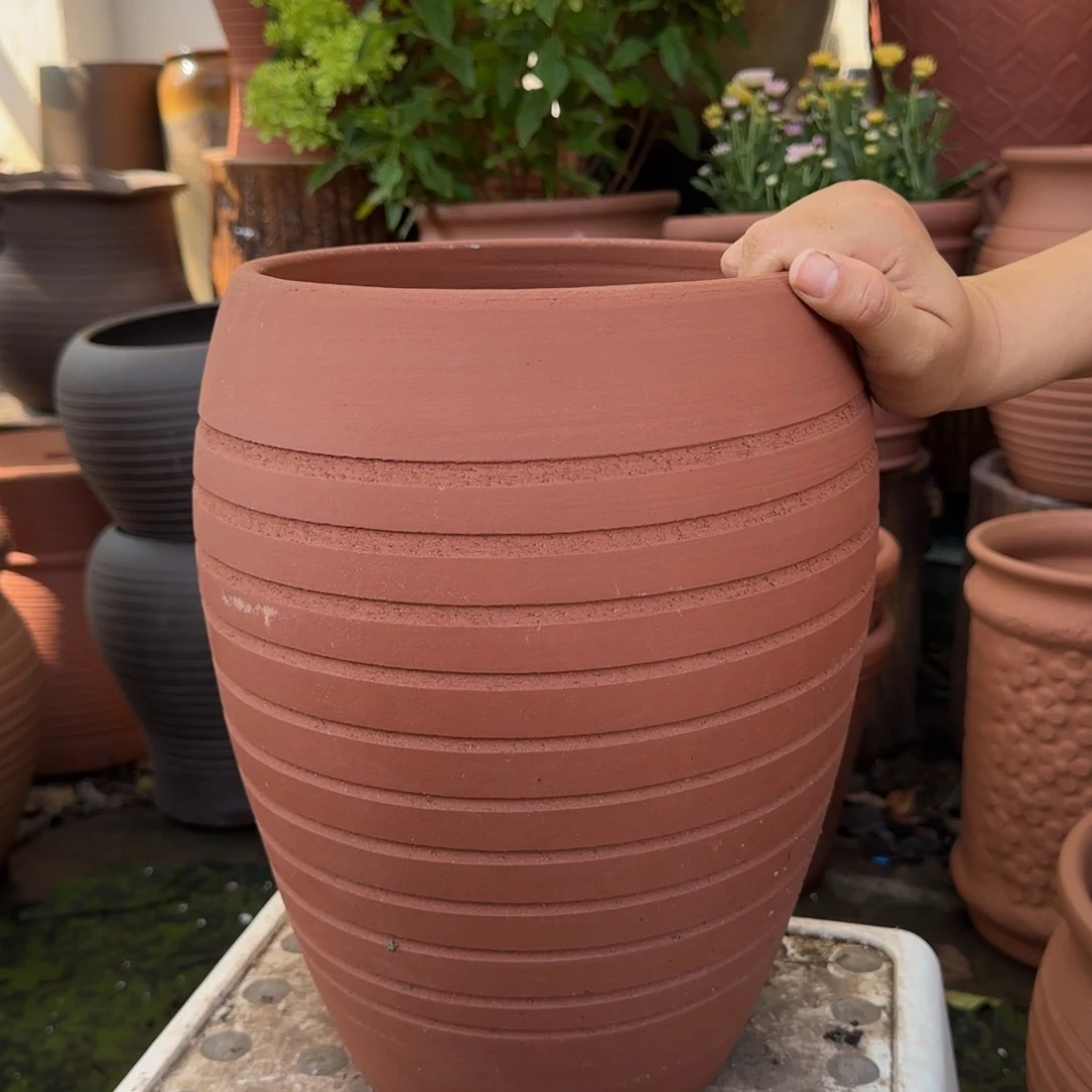 紫砂花盆口22高33宜兴紫砂