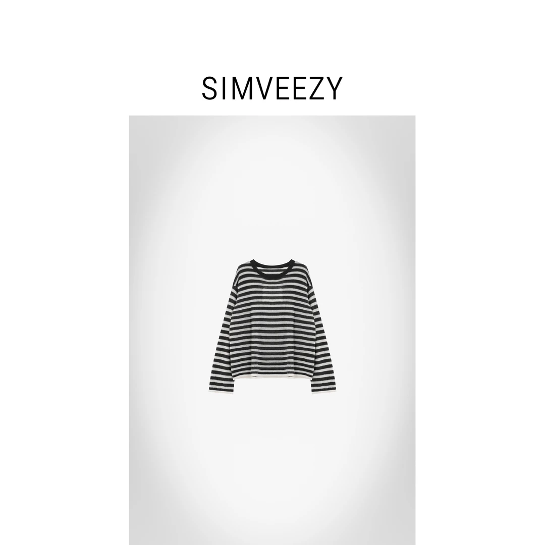 【SIMVEEZY】经典条纹长袖毛衣