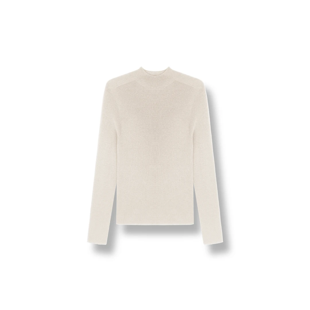 【白色】秋冬半高领针织套头衫【PY128816S165-390】