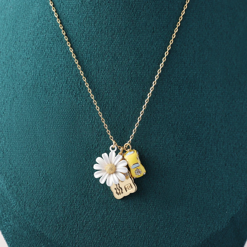 铜合金项链 2414031-轻奢时尚挂饰项链女