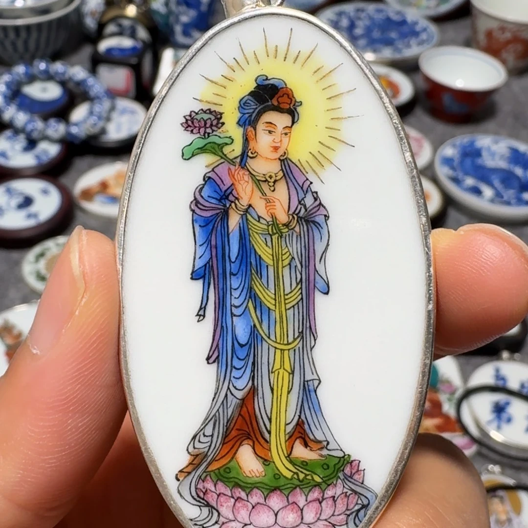 瓷片碧****保精品挂件一个