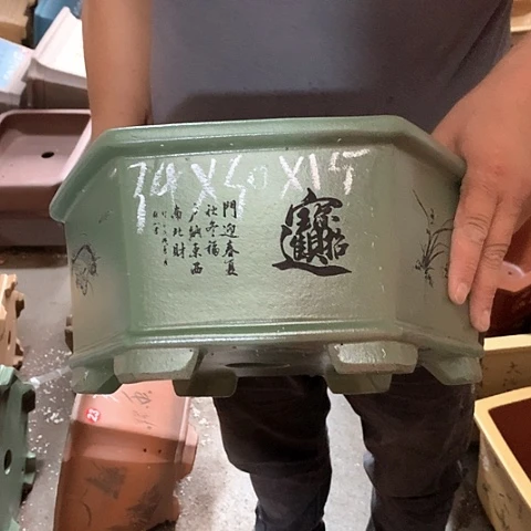 紫砂花盆手工制作