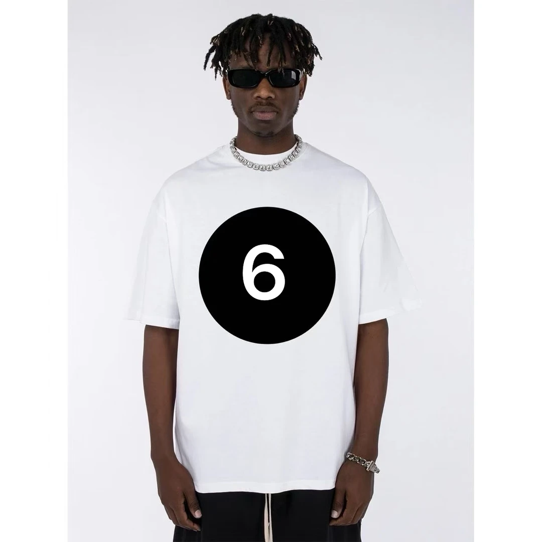 【6号细节款】早秋镂空烫钻宽松T恤男女同款