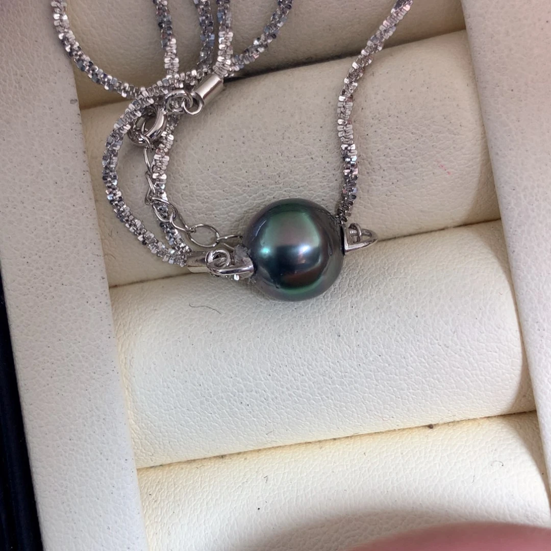 海水珍珠项链银S925镶嵌