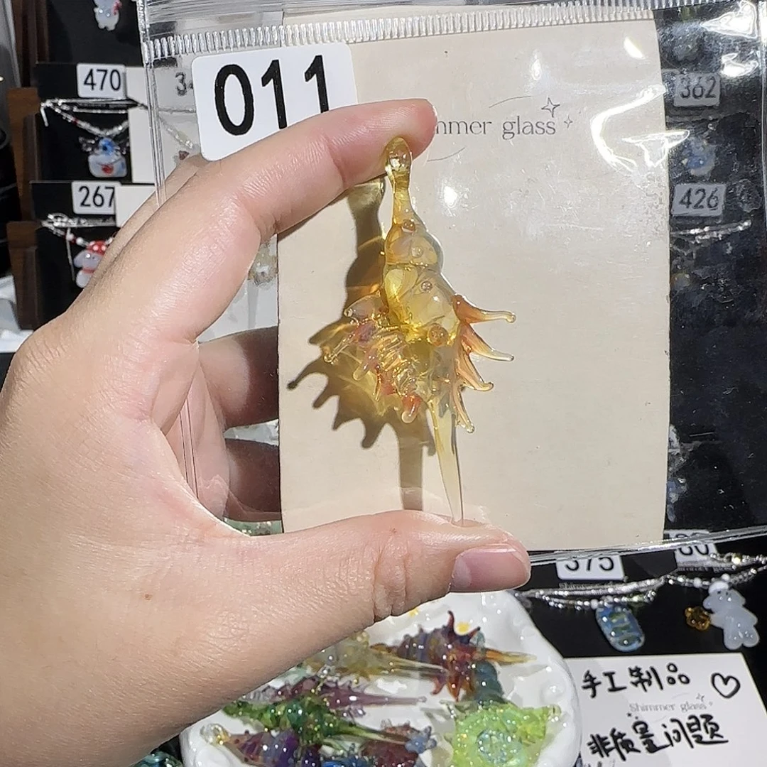 *****颈饰玻璃011尖刺海螺