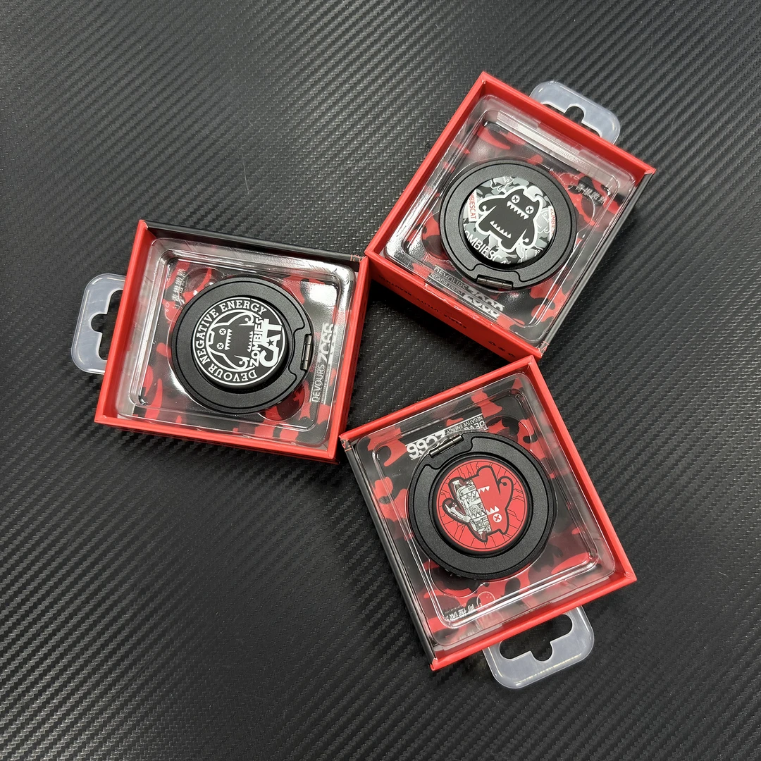 魔鬼猫磁吸指环扣手机支架原创设计适用于苹果手机情侣个性创意