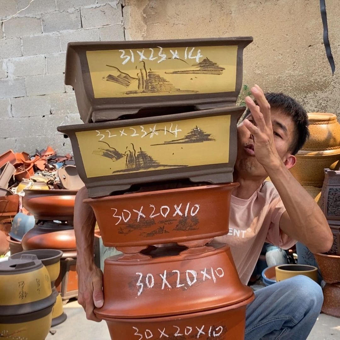 紫砂花盆紫砂器，紫砂壶的时候