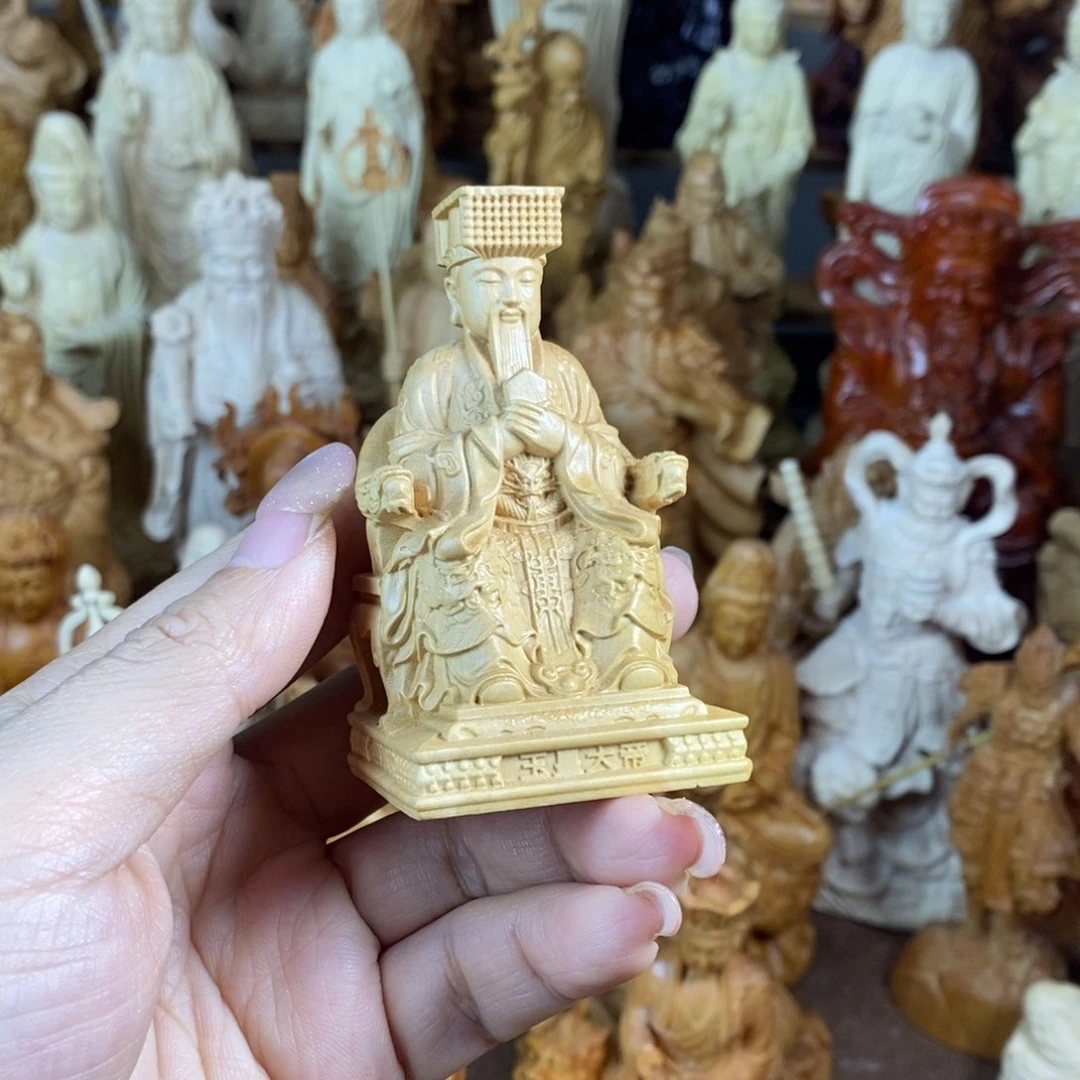 正***春木黄杨精品玉皇大帝7.5高