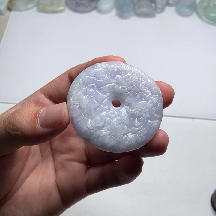 翡翠未镶嵌颈饰九龙扣13